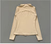 athletic slim fit quick drying zipper running jacket women dryfit outer wear yoga training fitness jacket with thumb hole