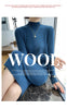 Autumn And Winter 100% Pure Wool Ladies Long Sweater Skirt Semi-High Collar Cashmere Dress Large Knit Bottoming Skirt