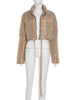 Hipster Zip Crop Jacket Women Warm Chic Pocket Turtleneck Full Sleeve Ribbon Street Basic Winter Puffer Quilted Parkas