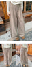 Korean White Corduroy Wide Leg Pants Women Autumn Loose Long Pants with Pockets Woman Daily Wear High Waist Casual Trousers