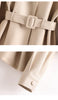 Women Split Leather Blazer With Slim Waist Belt Spring Autumn Notched Collar Loose Leather Jacket Female Coat