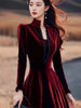 Autumn French Feeling Hepburn Style Beautiful Temperament Long Dress Powerful Black Dress For Women XXXL