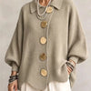 Autumn Winter Solid Knit Cardigan Sweaters Coats Women Lapel Button Casual Long Sleeve All-match Sweater Coats Knitted Tops