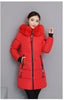 Parkas Women Winter Jacket Coat Hooded Fur Collar Outwear Female Parka Thick Cotton Padded Female Overcoat