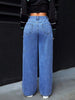 High Waist Wide Leg Jeans Women Vintage Washed Loose Straight Denim Pants Streetwear Casual Baggy