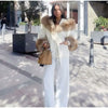 Cotton Lined Furry Fur Collar Belts Jacket Women Long Sleeve Thicken Warm Female Coat Winter Street Casual Outwear