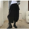 Women Carrot Pants Elastic Waist Loose Casual Solid Pocket Japanese Vintage Trousers Female Mom Wide Leg Pants Clothes