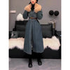 Women's Lamb's Wool Patchwork Cowboys Cotton Coat Jacket Winter Long Overcoat Coat Comfort Winter Coat Women