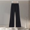 Zipper Plush Jacket Long Pants Lady Set Solid Color Lapel Jackets High Waist Slim Bell-Bottom Trousers Casual Women's Sets