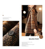 Plaid Suit Woolen Coat Women Autumn Winter Korean Loose Woolen Coat Mid-Length Wool Blazer Overcoat Woman Jacket