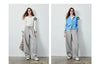 Women's Soft Cotton Curved Leg Long Pants Fall High Waist Drawstring Loose Wide Leg Pear Shape Friendly