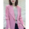 Korean Lady Long Sleeve Suit Outwear Femme Pleats Please Blazer Top Coat Autumn Women Advanced Leisure Jacket