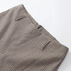 Elegant Plaid Stand Collar Jacket Shorts Set Women Full Sleeve Belted Buttons Blazer Suit Lady Commute Street Outfits