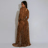 Women Set Street Leopard Print full Sleeve Bodysuit Tops + long Skirts Suits Party Street Two 2 Piece Dress Sets