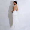 Women Long Sleeve Diamonds Rhinestones High Side Split Mermaid Midi Maxi Dress Even Sexy Party Dresses Vestidos