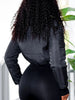 Hipster Zip Crop Jacket Women Warm Chic Pocket Turtleneck Full Sleeve Ribbon Street Basic Winter Puffer Quilted Parkas
