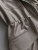 Solid-color Stand Neck Pocket Loose Mid-length Drawstring Waist Casual Trench Coats Women Long Sleeves Coats