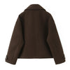 Women Solid Double Breasted Trench Jackets Vintage Lapel Neck Long Sleeves Female Chic Lady Outfits