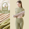 Women's Cashmere Silk Thermal Underwear Thermal Tops Warm Pants Thickened Solid Color Half Turtleneck Long Sleeve Winter Clothes