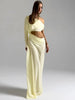 Off Shoulder Cutout Sexy Maxi Dress Women Elegant Draped Slinky Ruched Bodycon Cocktail Evening Party Dresses Gown
