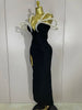 Designer Pearls V Neck Maxi Long Bandage Bodycon Dress Women Celebrity Evening Party Birthday Gowns Singer Stage Costumes