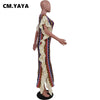 Women Knit Ribbed Clock Ruffes Side Sleeve Front Split Striped Straight Maxi Dress Vintage Vestidos Dresses