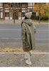 Autumn Winter Korean Loose Women Down Cotton Coat Hooded Medium Length Cotton Coat Large Pocket Windproof Coat
