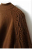 100% pure cashmere cardigan women's winter coat thickened loose knit sweater coat