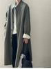 Lazy Loose Stand Up Collar Long Ttrench Coat For Women Spring Autumn Casual British Style Windbreaker Overcoat