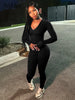 Sporty Casual 2 Piece Set Women Tracksuit Hooded Zip Crop Tops+Leggings Fitness Soft Stretch Streetwear Activity Suit