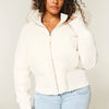 Chic Fur Collar Hooded Women's Cotton Jacket Solid Zipper Slim Waist Pocket Warm Thick Coat Winter Autumn Female Outerwear