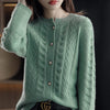 Autumn Knitted Cardigan Women's Jacket Long Sleeve Korean Loose Round Neck Cardigan Sweater Jackets Women Casual Knit Top