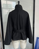 Autumn Elegant Coat Femme Lace Up Slim Woolen Coats Tops Street Casual Solid Turtleneck Jacket Women
