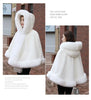 Black Fur Coat Women's Winter Shawl Cape Style Short Imitation Fox Fur Thick Hooded Windbreaker Female Warm Faux Fur Cloak