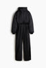 Women Peplum Ski Jackets Hooded Stand Collar Belt Waist Zipper Solid Puffer Jacket Sheath Warm Sport Winter Skiwear