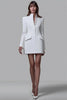 Long Sleeve Single-breasted Sexy Mini Blazer Dress Women Turtleneck Two Pocket Club Party Blazers Dress Office Lady