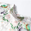 Floral Print Women Dress Button Down Mock Neck Maxi Dresses Long Lantern Sleeve A-Line Waist Belt Flared Hem Elegant Streetwear
