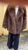 Thick Cotton Winter Fur Coat Women Suit Collar White Medium Long Fox Fur Overcoat Fury Plush Jacket
