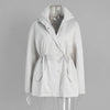 Autumn Vintage Jacket Femme Winter Street Casual Long Sleeve High Waist Cardigan Workwear Retro Coat Winter
