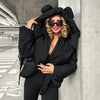 Printed Loose Thicken Coats Women Full Sleeve Zippers Hoodie Warm Outwears Female Autumn Winter Lady Jackets Chic