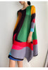 Pleated Printed Skirt Spring Autumn Temperament Plus Size Large Swing High Waist Casual Dresses for Women