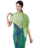 Pleated Shawl Coat For Women Slash Neck Solid Color Headcloth Scarf Versatile Coats Spring 2Z2603