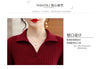 Autumn Women's Lapel Knee Length Sweater Dress Loose Temperament Solid Color Straight Knit Bottom Skirt