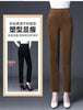 Thin & Plush Thick Casual Pants Fleece Pencil Pants Women's Corduroy Warm High Waist Pants Autumn Winter Leggings Pants Trousers