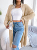 Women's Solid Color Shawl Collar Knit Cardigan Sweater for Autumn Winter Casual Vacation Coat