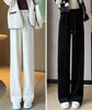 Winter Warm Thicken Lambwool Fluff Wide Leg Pants Women Korean Casual Snow Wear Pantalone Baggy Plush Fleece Spodnie