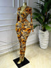 Women Printed V-neck Ruched Bodycon Midi Maxi Long Dress Vacation Birthday Holiday Party Dresses Vestidos