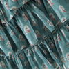 Women Sexy Cross Bandage Black Flower Print Puff Long Sleeve Dress 3 Layer Wood Ears Ruffles Hem Cake Mini Holiday Robe