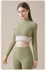 Women's Cashmere Silk Thermal Underwear Thermal Tops Warm Pants Thickened Solid Color Half Turtleneck Long Sleeve Winter Clothes