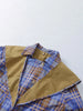 Women Reversible Button Loose Jacket Plaid Contrast Splicing Lapel Collar Long Sleeve Short Coat Chic Daily Commute Street Wear
